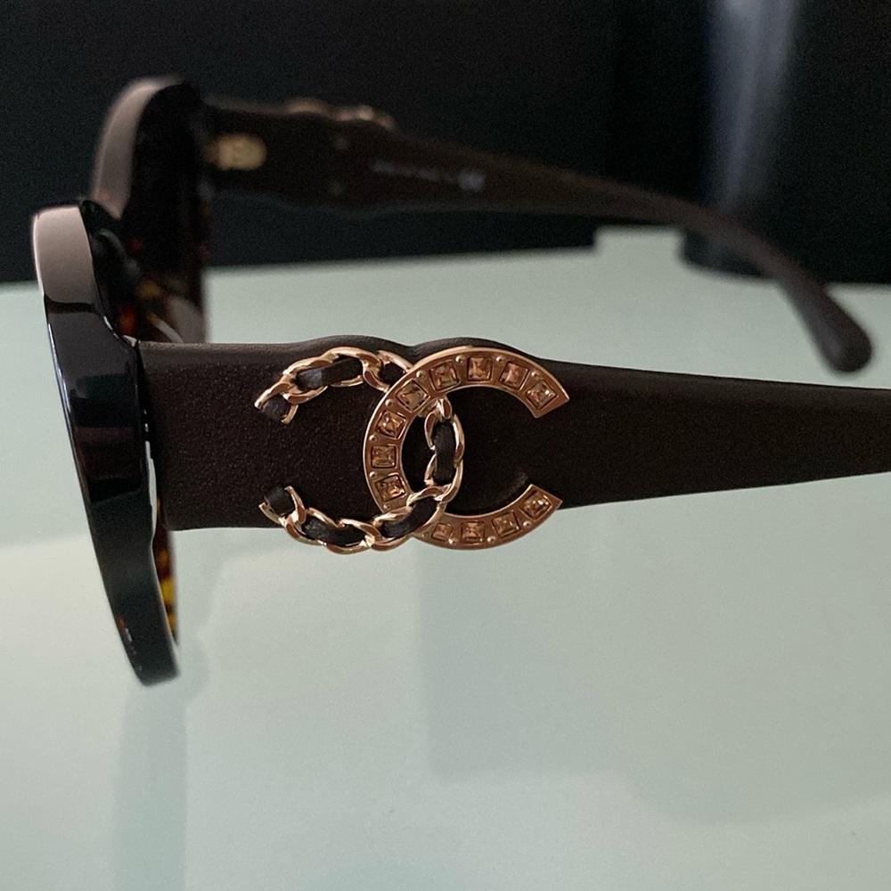 NIB Auth CHANEL dress BUTTERFLY SUNGLASSES/glasses/frame Ref.5457QA C714/3 ITALY - Picture 10 of 14